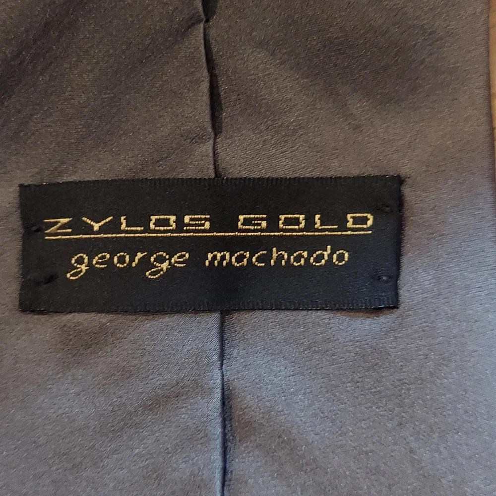 Zylos Gold‎ George Machado Charcoal Silk Tie